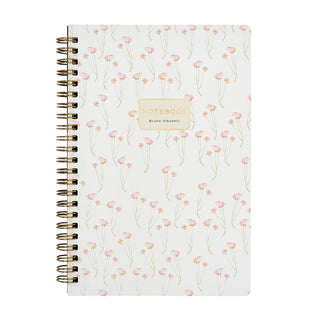 Poppies on White Medium Size Spiral Notebook