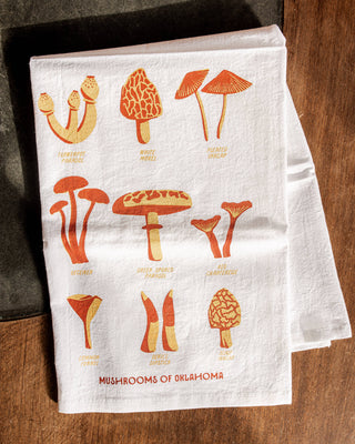 Mushrooms of Oklahoma Tea Towel