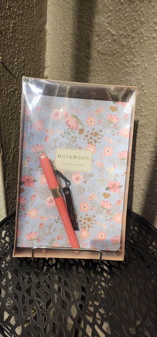 PERIWINKLE FLOWERS PEN + NOTEBOOK SET