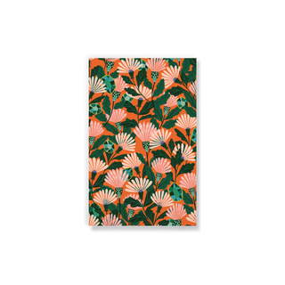 Orange Floral Layflat Journal Notebook