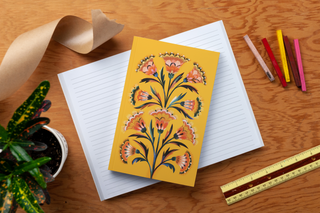 Layflat Golden Floral Notebook Journal