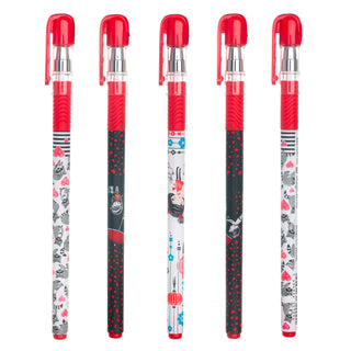 Bruno Visconti's 5 Pack Pen Set | Red + Black + White