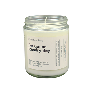 For Use on Laundry Day Soy Wax Candle