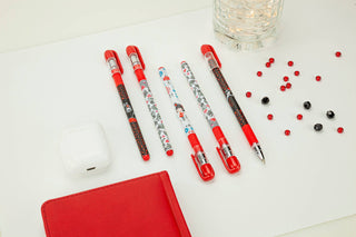 Bruno Visconti's 5 Pack Pen Set | Red + Black + White