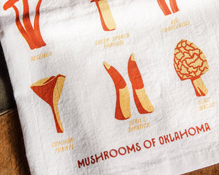 Mushrooms of Oklahoma Tea Towel