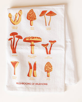 Mushrooms of Oklahoma Tea Towel