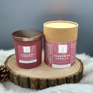 CINNAMON VANILLA SOY WAX CANDLE