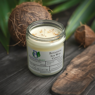 #003 Botanical Soy Wax Candle | TROPICAL COCONUT