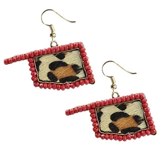 Leopard Oklahoma Earrings – Red