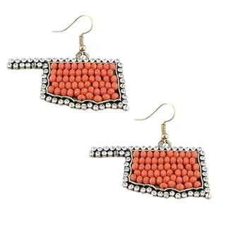 Crystal Oklahoma Earrings – Orange